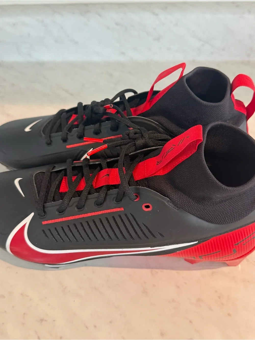 Nike Vapor Edge Pro 360 2 TB Black Red  Football Cleats Men Sz 13  FN7759-006